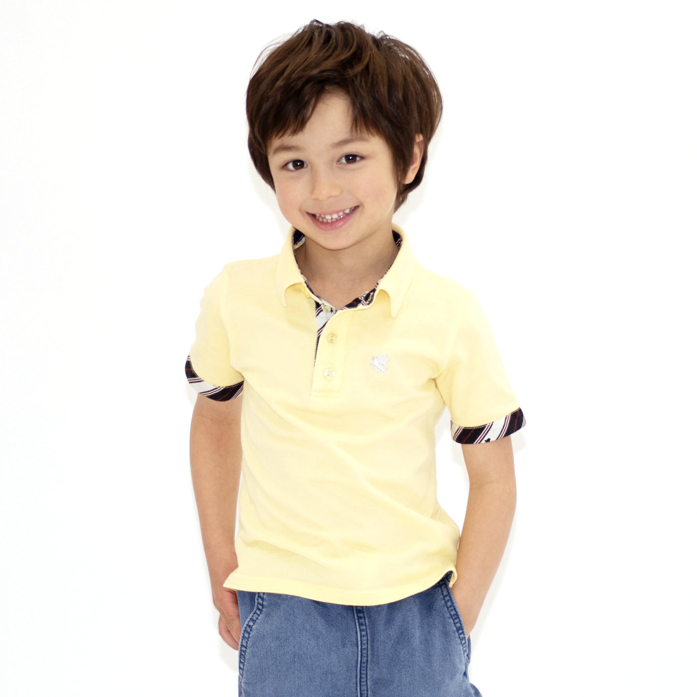 Disinfecting Cloth Kid's Polo Shirt Short Sleeve -13. Miracle Pegasus Design Made in Japan FORTUNA Tokyo