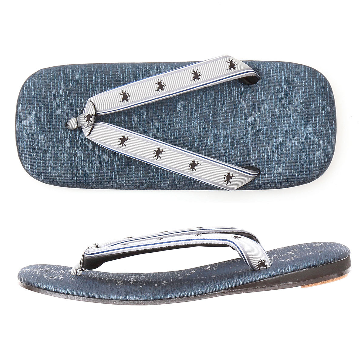 Men's Japanese Leather Soled Geta & Zori Sandals flip-flops Handmade with Silk Thongs -19. MASAMUNE FORTUNA Tokyo