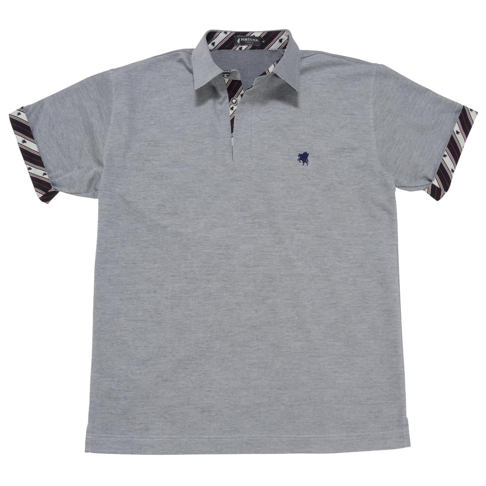 Men’s Short Sleeve Sports Polo Shirt -13. Miracle Pegasus Design Quick Dry Made in Japan FORTUNA Tokyo