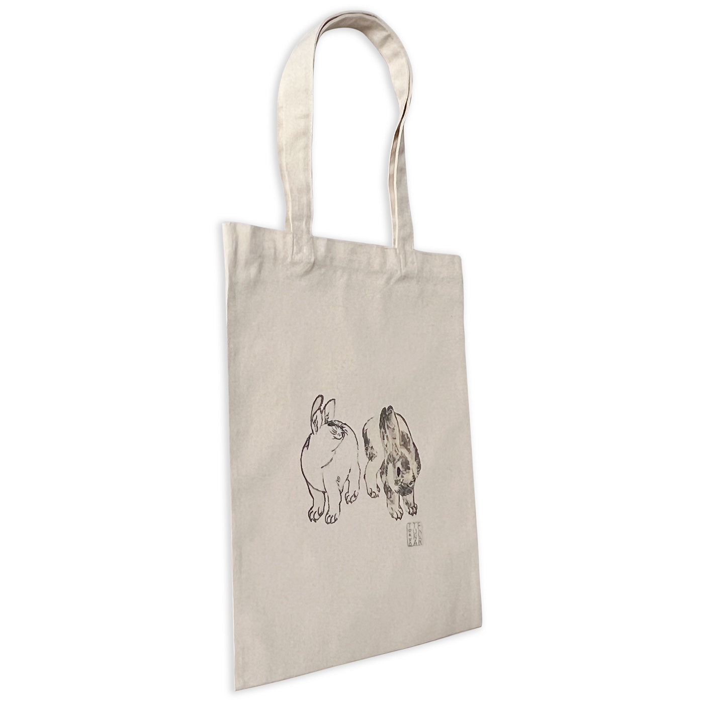 HOKUSAI Rabbit 8 oz Cotton Tote for Women Bag Beach Bag Shopping Bags School Shoulder Bag Reusable Bags (Linen) FORTUNA Tokyo