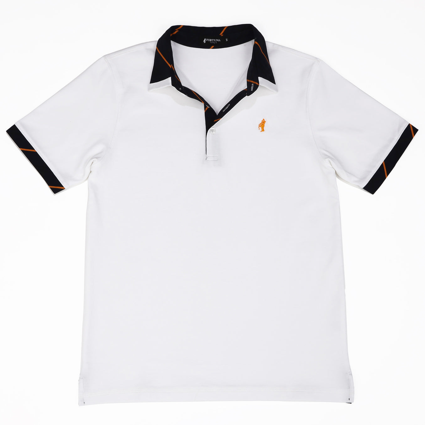 Polo shirt men's 05. Chance plaid with logo embroidery short sleeve FORTUNA Tokyo