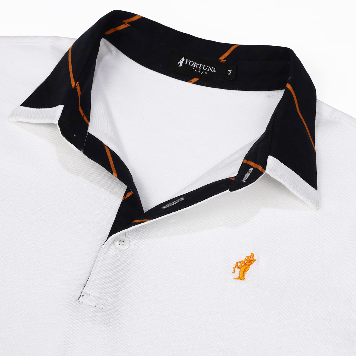 Polo shirt men's 05. Chance plaid with logo embroidery short sleeve FORTUNA Tokyo