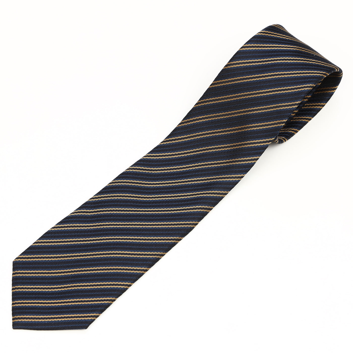 Men’s Jacquard Woven 100% Kyoto Silk Tie -26. Esprit- striped pattern Made in Japan FORTUNA Tokyo