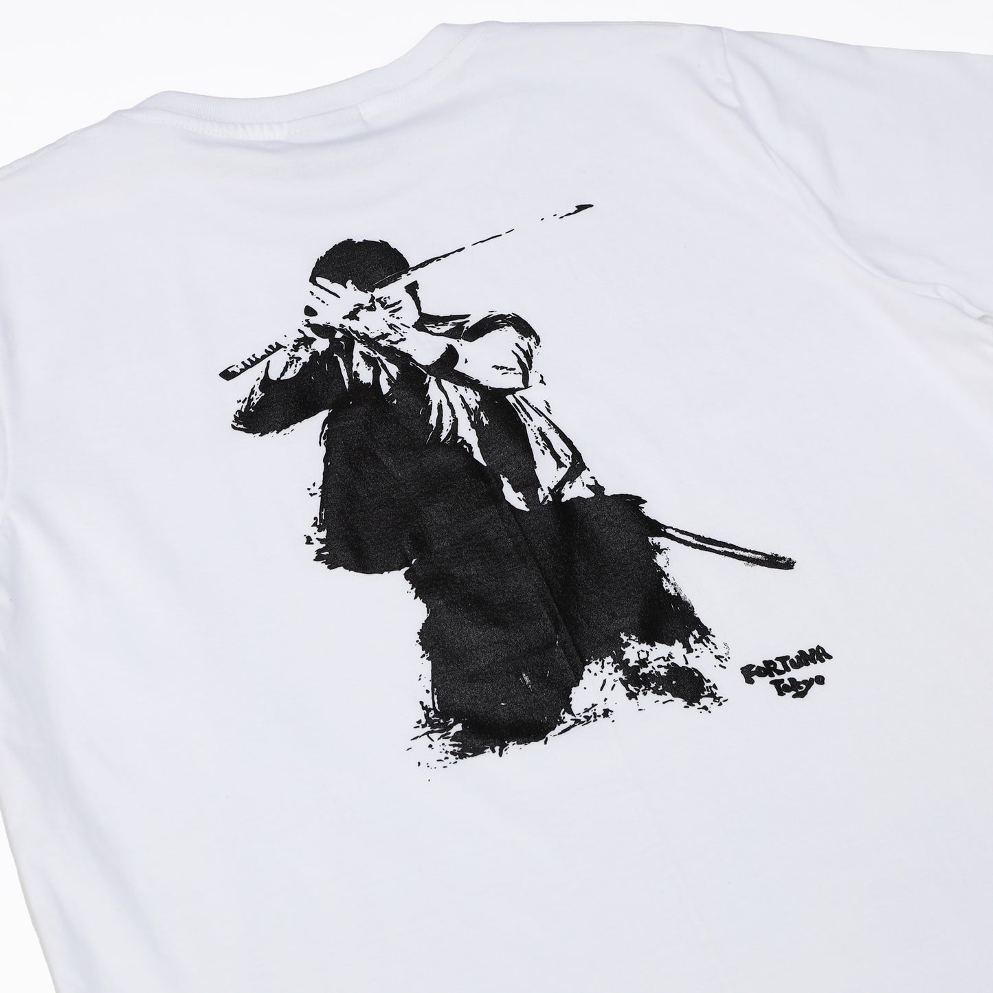T Shirt Men's 100% Cotton -Ink painting "Samurai Iaido" FORTUNA Tokyo