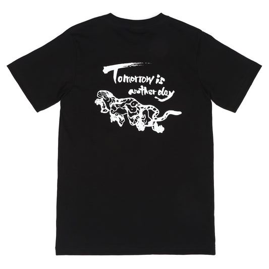 T Shirt Men's 100% Cotton -Hokusai Tiger ”Tomorrow is another day” FORTUNA Tokyo