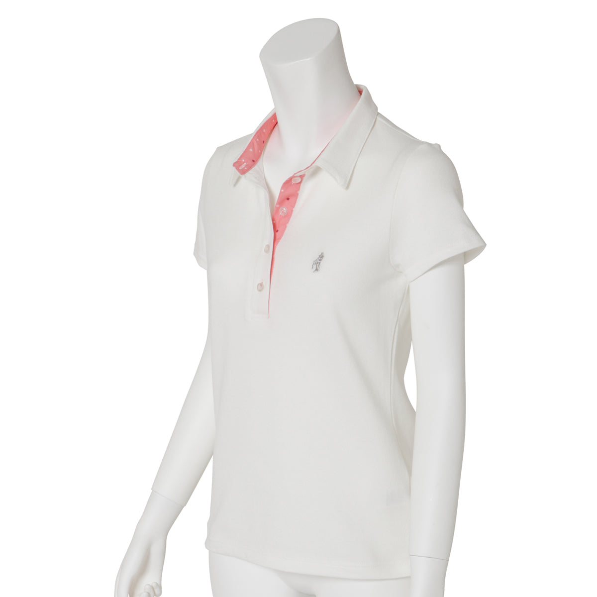 Ladies' Polo Shirt Short Sleeve 100% Cotton -15. Sakura Cherry Blossoms Design Made in Japan FORTUNA Tokyo