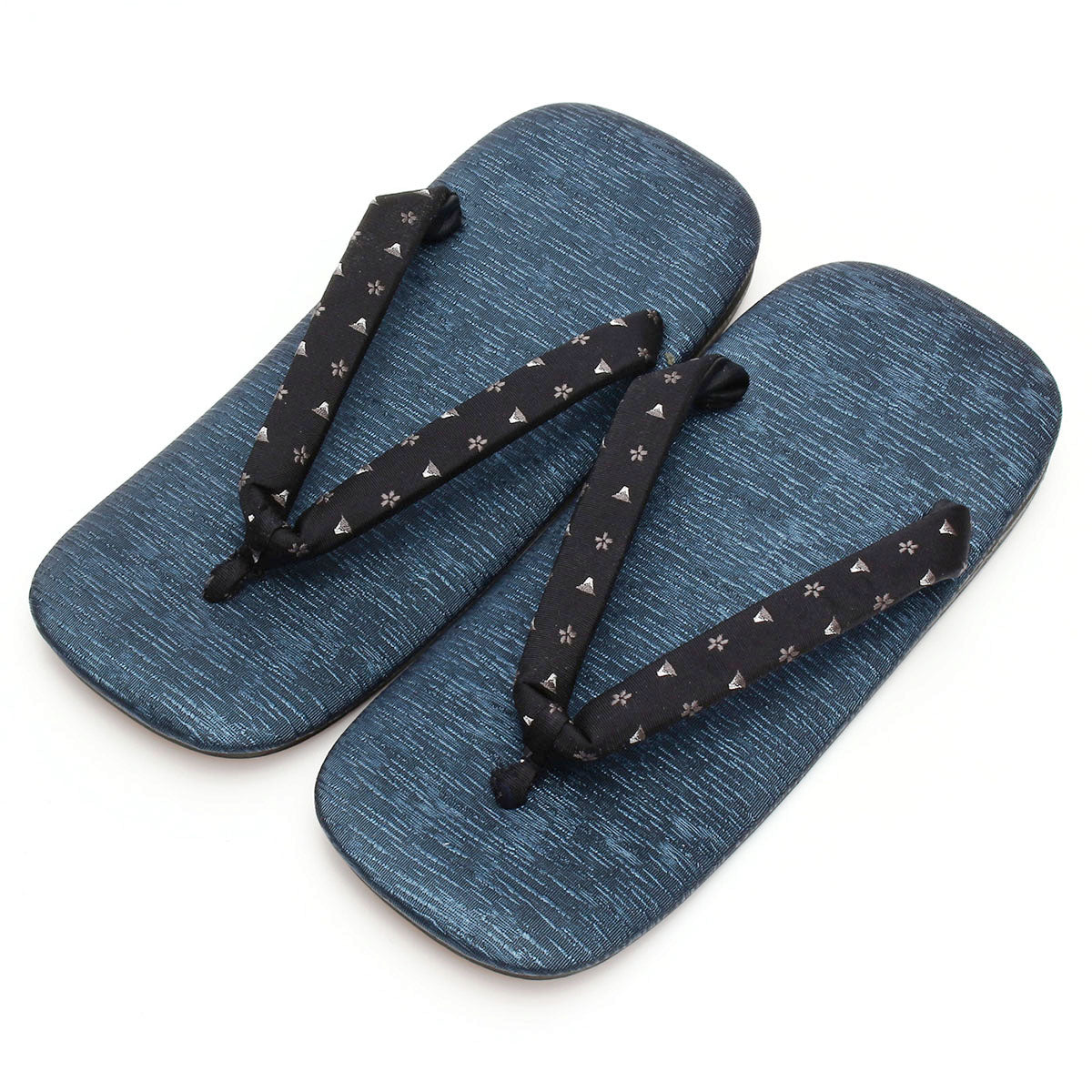 Men's Japanese Leather Soled Geta & Zori Sandals flip-flops Handmade with Silk Thongs -18. HOKUSAI FORTUNA Tokyo