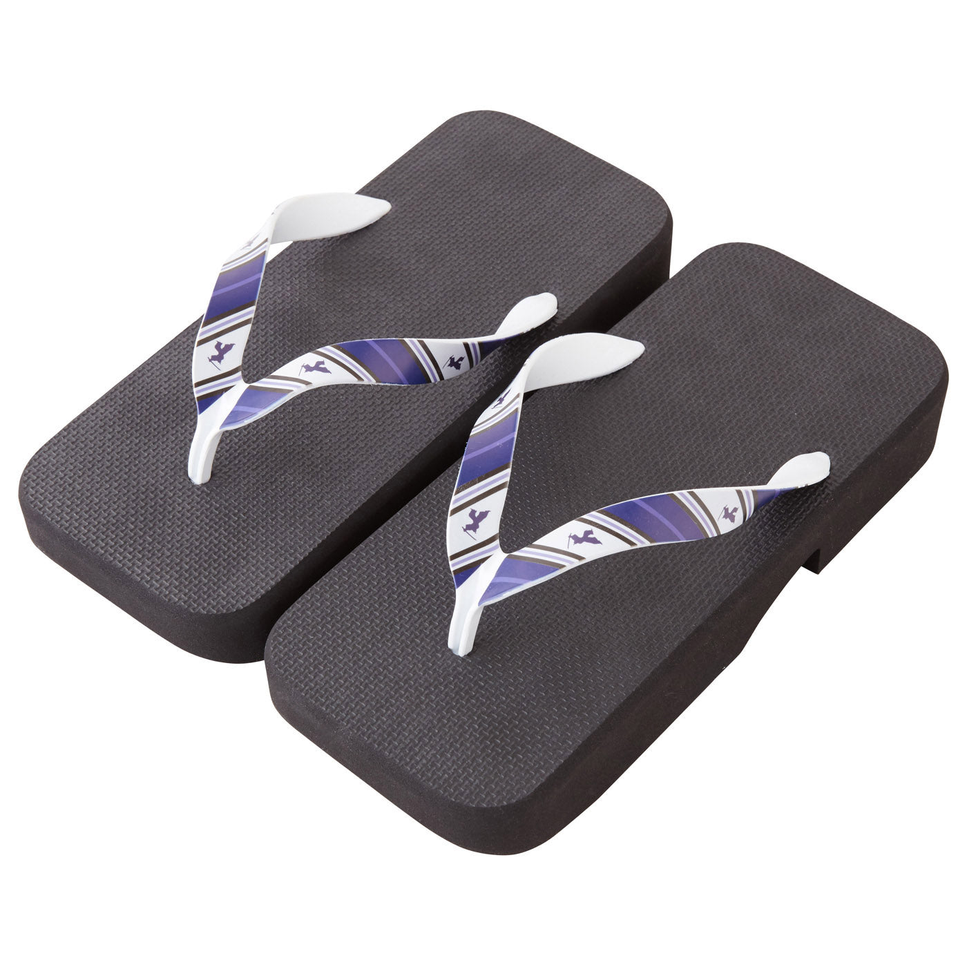 Men’s Japanese Traditional Sandals Crocs -16. Samurai Design Striped Pattern Made in Japan FORTUNA Tokyo