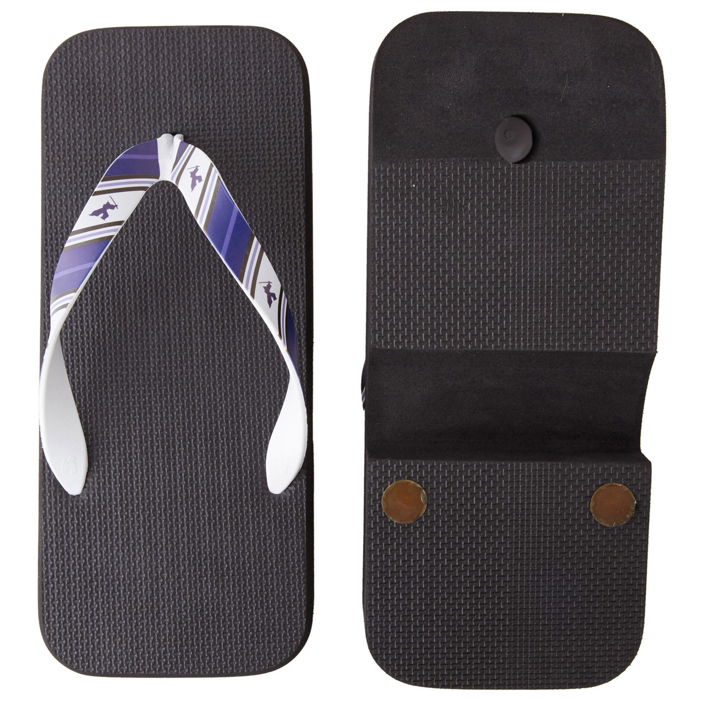 Men’s Japanese Traditional Sandals Crocs -16. Samurai Design Striped Pattern Made in Japan FORTUNA Tokyo