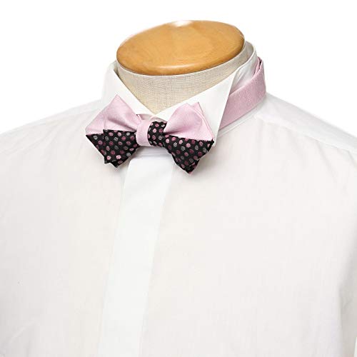 Men’s Pre-Tied Adjustable Bow Tie -21. MIZUTAMA Japanese Traditional Dots Pattern Made in Japan FORTUNA Tokyo