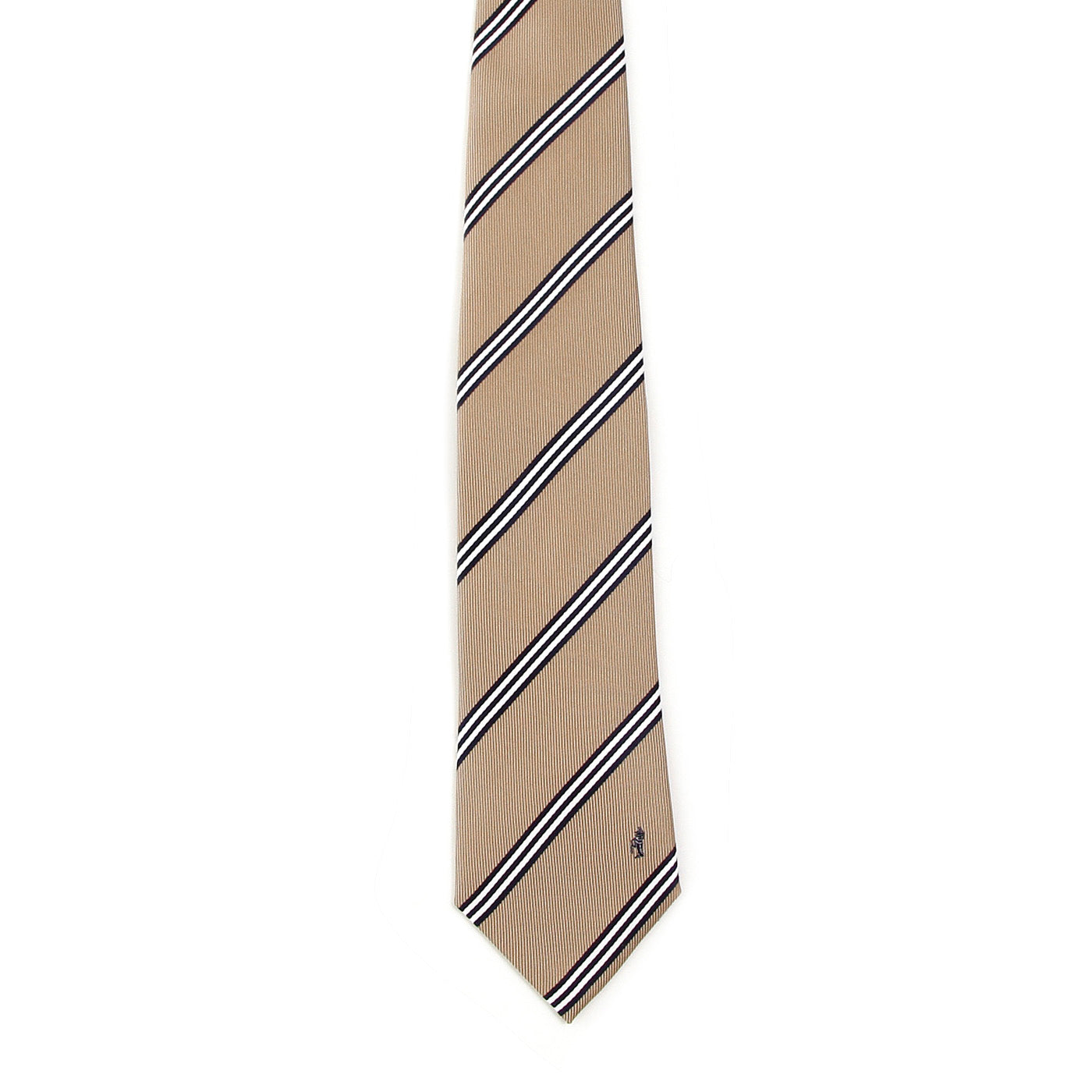 Men’s Jacquard Woven 100% Nishijin Kyoto Silk Tie -07. Be Gentle Striped Pattern Made in Japan FORTUNA Tokyo