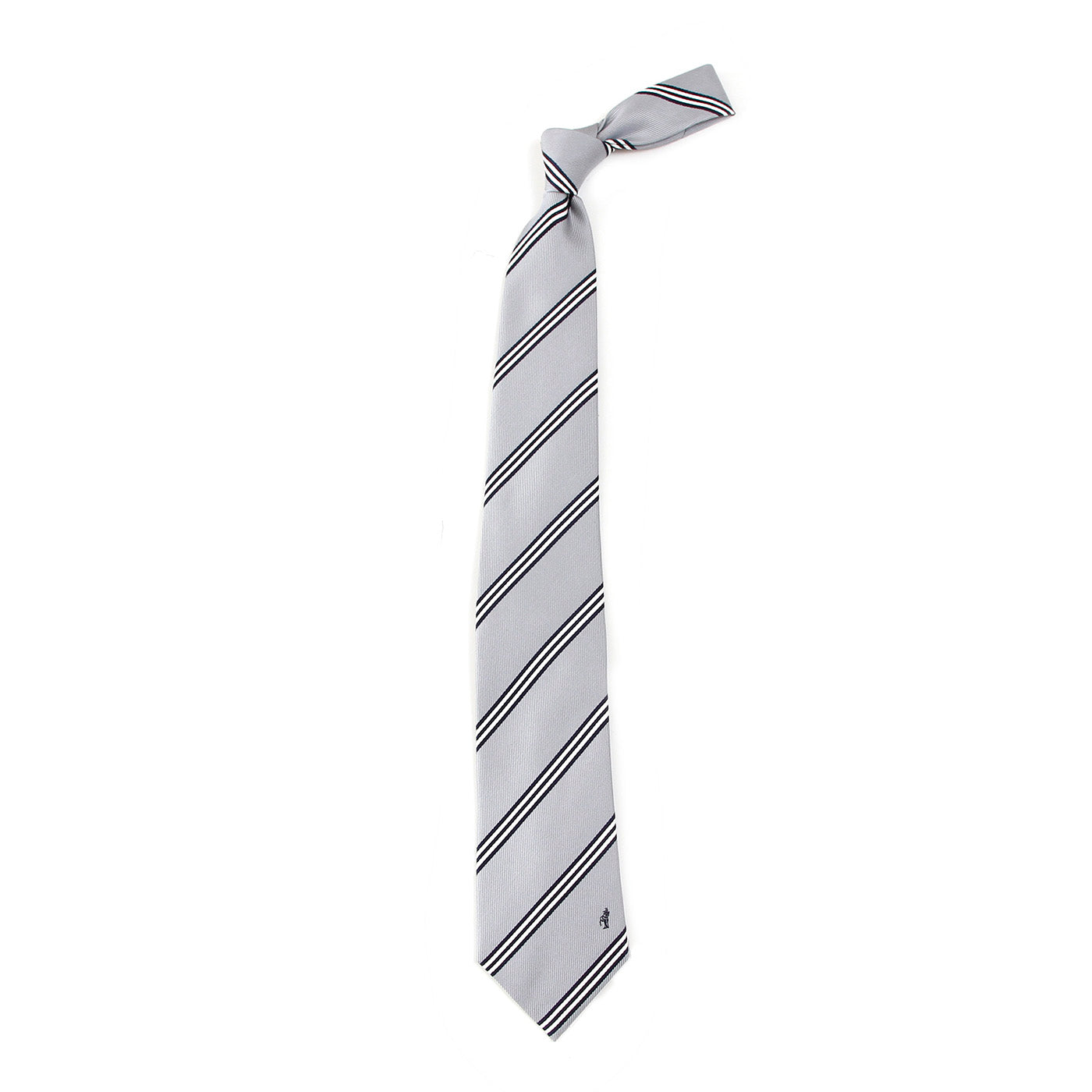 Men’s Jacquard Woven 100% Nishijin Kyoto Silk Tie -07. Be Gentle Striped Pattern Made in Japan FORTUNA Tokyo