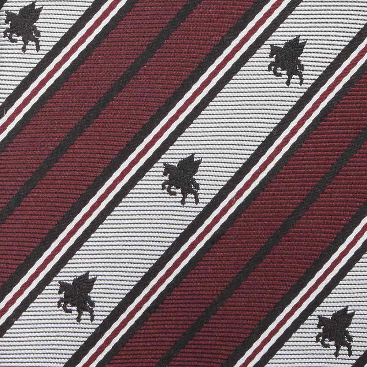 Men’s Jacquard Woven 100% Nishijin Kyoto Silk Tie -13. Miracle Pegasus Striped Pattern Made in Japan FORTUNA Tokyo