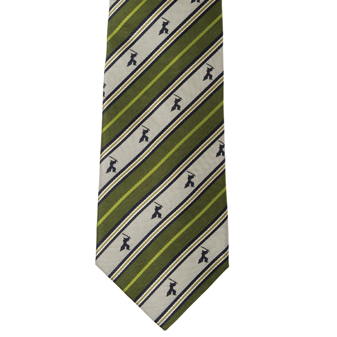 Men’s Jacquard Woven 100% Nishijin Kyoto Silk Tie -16. Samurai Striped Pattern Made in Japan FORTUNA Tokyo
