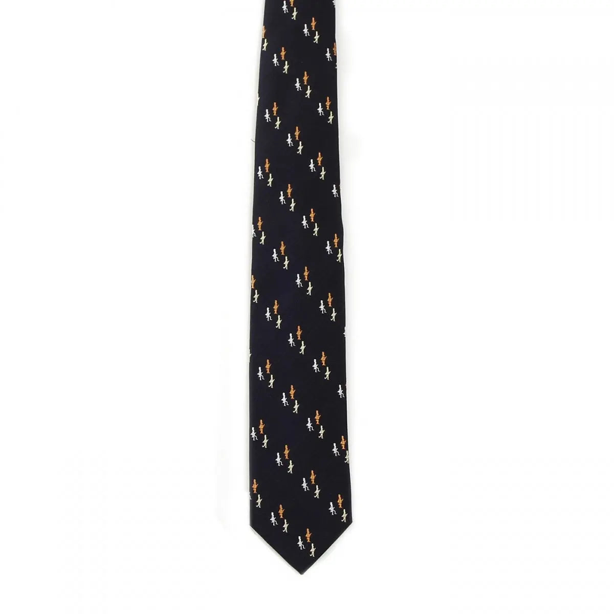 Men’s Jacquard Woven 100% Kyoto Silk Tie -03. Friendship Queen’s Guards Stripe Pattern Made in Japan FORTUNA Tokyo